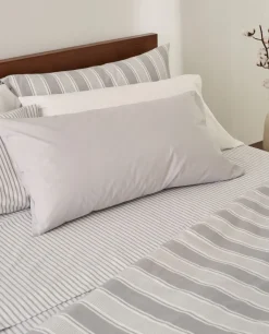 Best Bassols Fundas de Almohada Cotton Gris