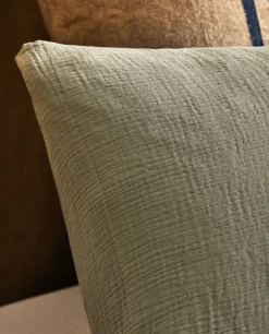 Shop Bassols Fundas de Almohada de Gasa Gauze Verde