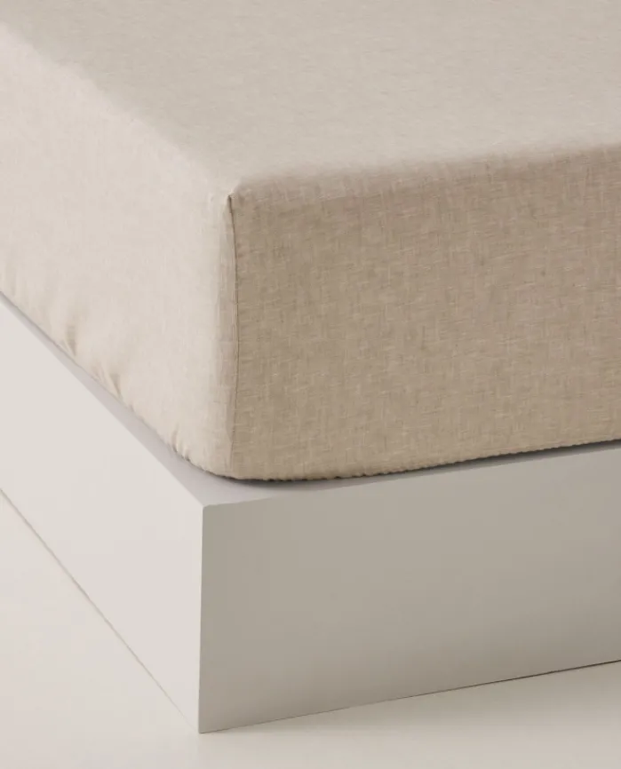 Shop Bassols Sábana Bajera Linen Beige