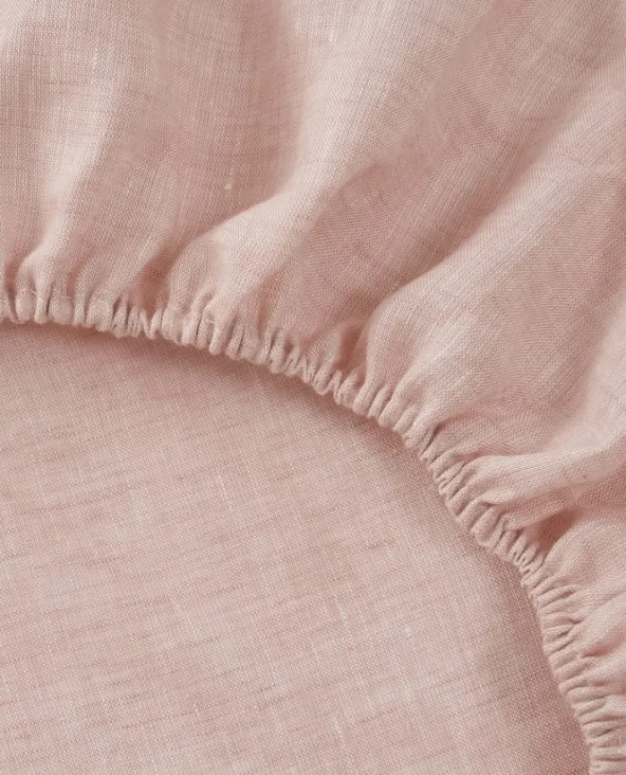 Outlet Bassols Sábana Bajera Linen Rosa