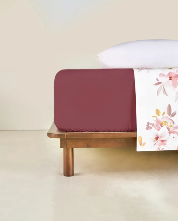 Fashion Bassols Sábana Bajera Percal 200 Rosa