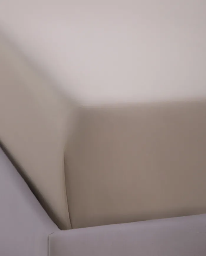 Store Bassols Sábana Bajera Satén 400 Beige