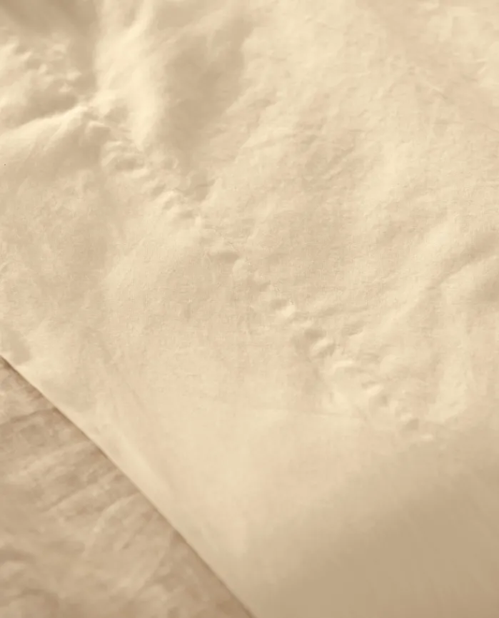 Shop Bassols Sábana Encimera Sahara Beige Mate de Algodón Lavado